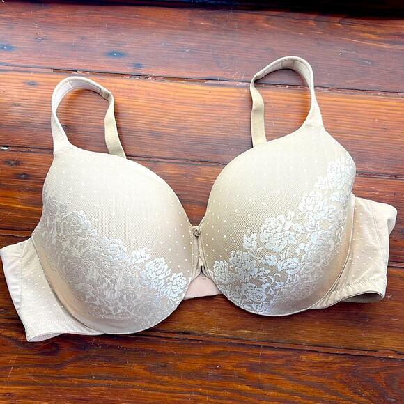 Soma Stunning Support No Show Minimizer Lace detail underwire nude bra sz 44DD - Picture 1 of 5